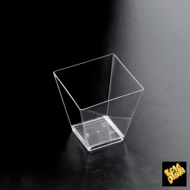 Plastic Tasting Cup PS "Rhombus" Clear 95 ml (500 Units)
