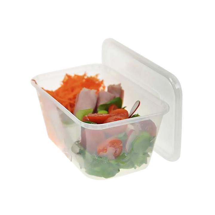 Plastic Deli Container PP Rectangular Shape 1000ml (50 Units) 