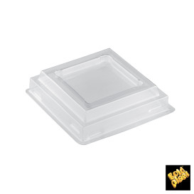 Plastic Lid PET for Plastic Tasting Cup "Onda" Clear 100ml (25 Units) 