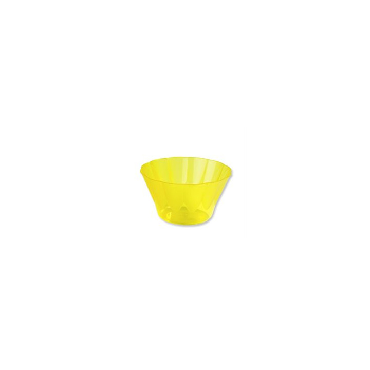 Plastic Cup "Royal" for Cocktail Yellow 500ml (25 Units)