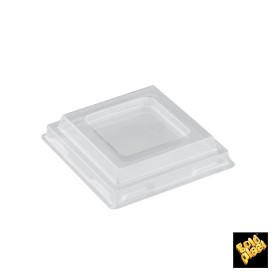 Plastic Lid PET for Plastic Tasting Cup "Pagoda" Clear 65ml (1000 Units)