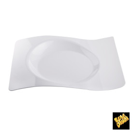 Plastic Plate "Forma" White 28x23 cm (180 Units)