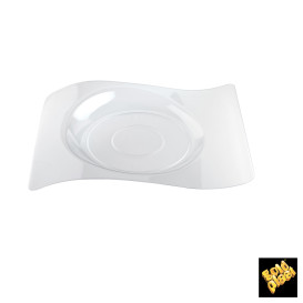 Plastic Plate PS "Forma" Clear 22x18 cm (12 Units) 