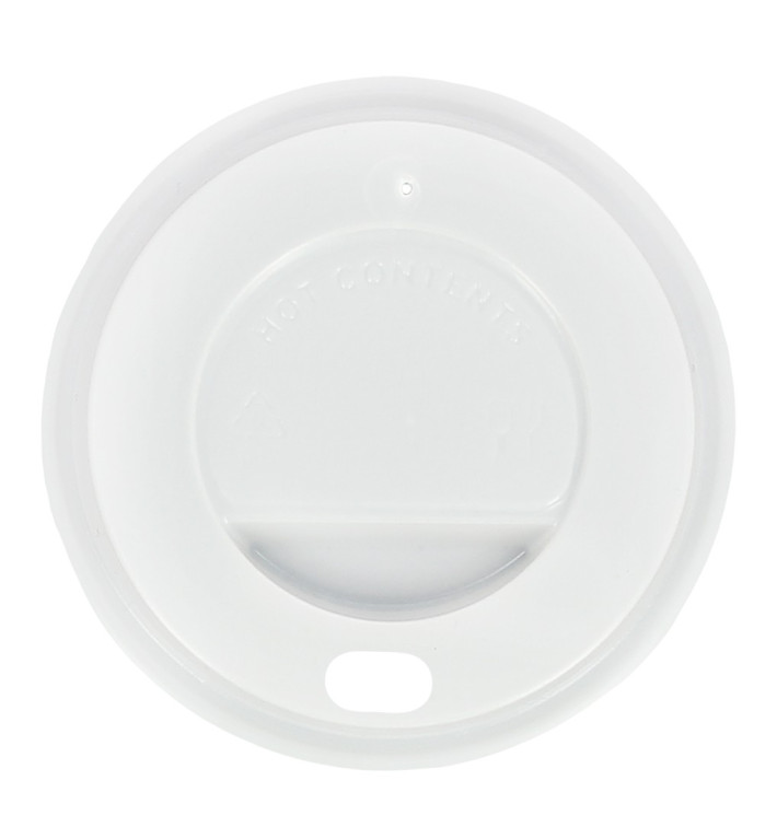 White PS Plastic Solid Lid Ø5,6cm (1.000 Units)