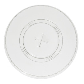 Plastic Lid with Straw Slot PET Flat Ø9,8cm 