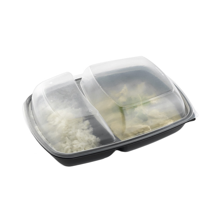 Plastic Lid for Deli Container PP Rectangular shape 2C Black 28x20cm (50 Units) 