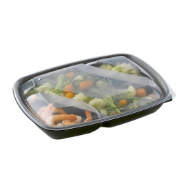 Plastic Lid for Deli Container PP Rectangular shape 3C Black 28x20cm (150 Units)