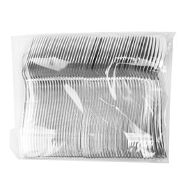 Plastic Spoon Metallized 17,5cm (50 Units) 