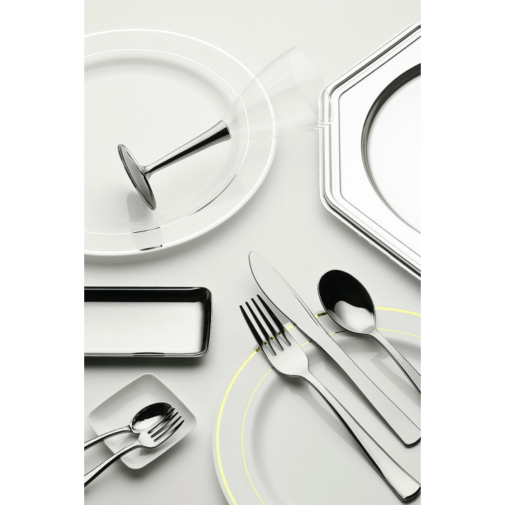 Plastic Knife Metallized 20cm (50 Units) 
