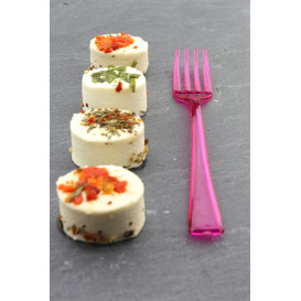 Plastic Fork Premium Raspberry 19 cm (180 Units)