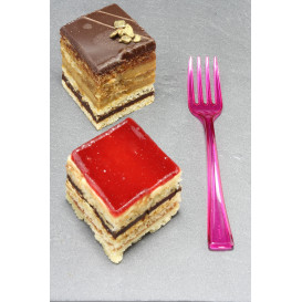 Plastic Fork Premium Raspberry 19 cm (180 Units)