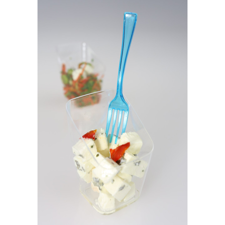 Plastic Fork Premium Turquoise 19cm (10 Units) 