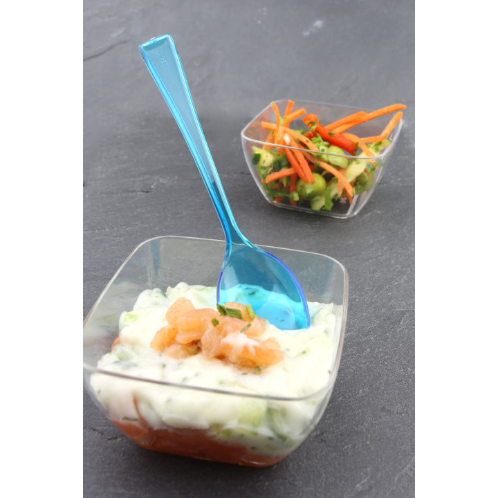 Plastic Spoon Premium Turquoise 16cm (180 Units)