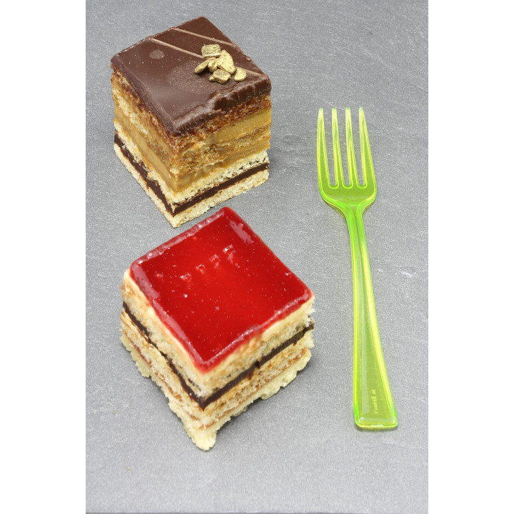 Plastic Fork Premium Green 19 cm (10 Units) 