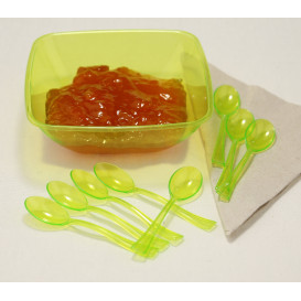 Plastic Spoon Premium Green 16cm (180 Units)