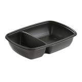 Plastic Deli Container PP 2C Black 900ml 23x16,5x5cm 