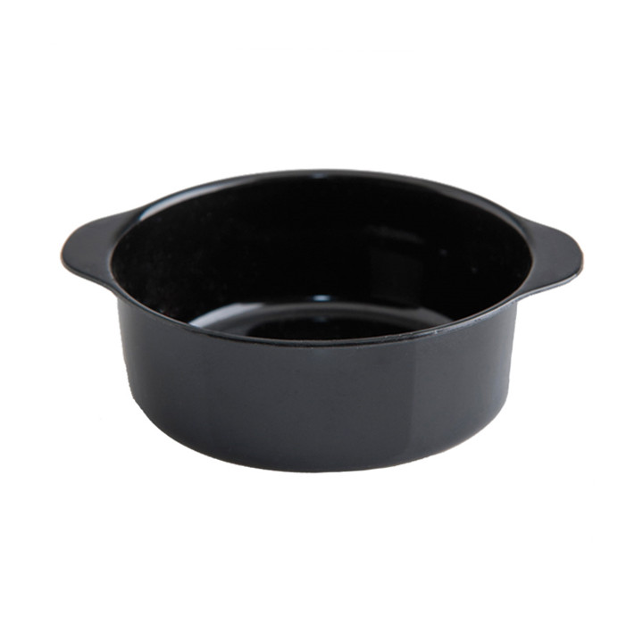 Plastic Pot PS with Handles Black 52ml 