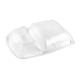 Plastic Lid for Deli Container PP Rectangular shape 2C Black 28x20cm 