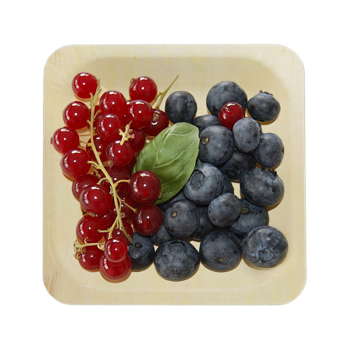 Wooden Plate Square Shape 14x14cm (50 Units) 