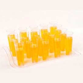 Plastic Holder Tray for Flute Clear 37x26cm (40 Units)