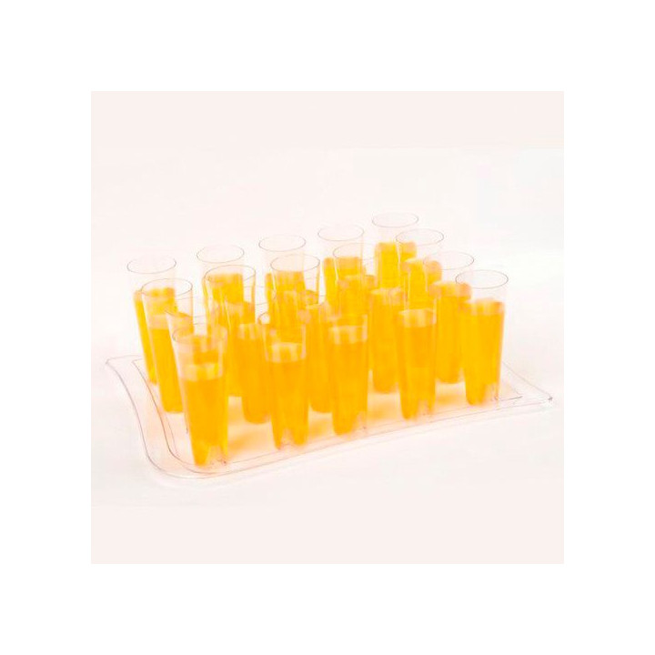 Plastic Holder Tray for Flute Clear 37x26cm (40 Units)
