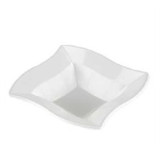 Plastic Bowl PS Square shape "Ondas" White 18x18cm 