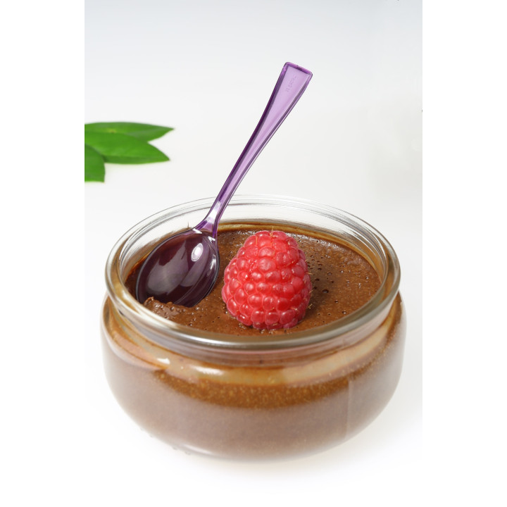 Plastic Spoon Premium Eggplant 16cm (10 Units) 