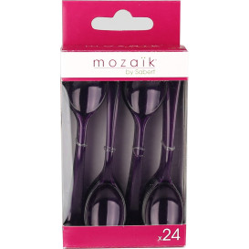 Plastic Spoon Premium Eggplant 16cm (180 Units)