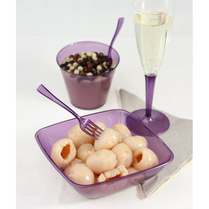 Plastic Fork Premium Eggplant 19cm (180 Units)