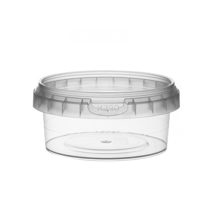 Plastic Deli Container with Plastic Lid PP Tamper-Evident 180 ml Ø9,5  (12 Units)