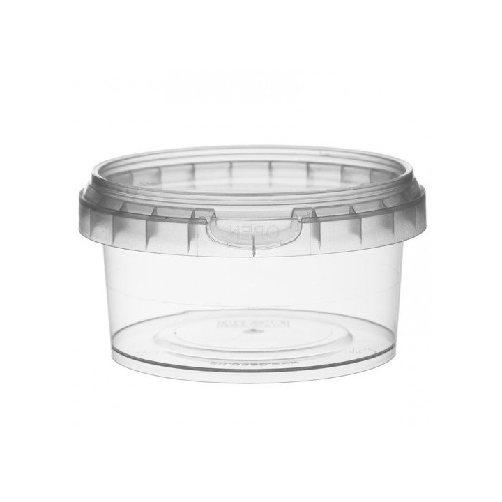 Plastic Deli Container with Plastic Lid PP Tamper-Evident 210 ml Ø9,5 (13 Units)