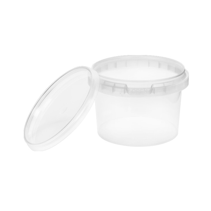 Plastic Deli Container with Plastic Lid PP Tamper-Evident 280 ml Ø9,5 (475 Units)