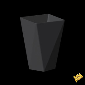 Plastic Tasting Cup PS "Diamond" Black 150 ml (240 Units)