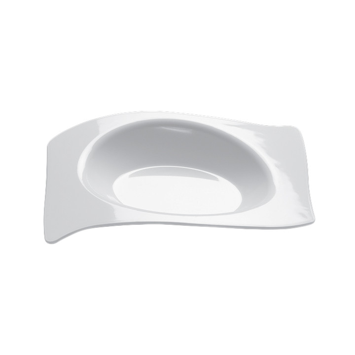 Tasting Plastic Plate PS Flat White 8x6,6 cm (500 Units)