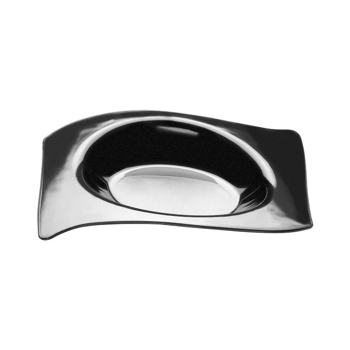 Tasting Plastic Plate PS Flat Black 8x6,6 cm (500 Units)