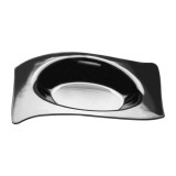 Tasting Plastic Plate PS Flat Black 8x6,6 cm (50 Units) 