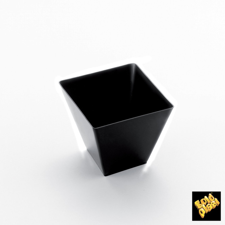 Plastic Tasting Cup PS "Rhombus" Black 95 ml (500 Units)