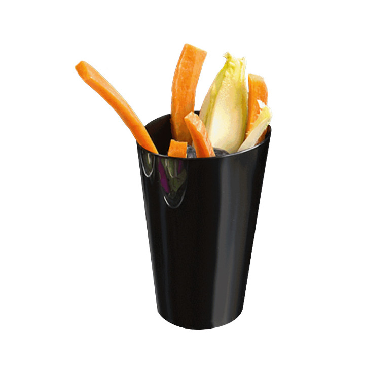 Plastic Tasting Cup PS Cone Shape High Black 70 ml (25 Units) 