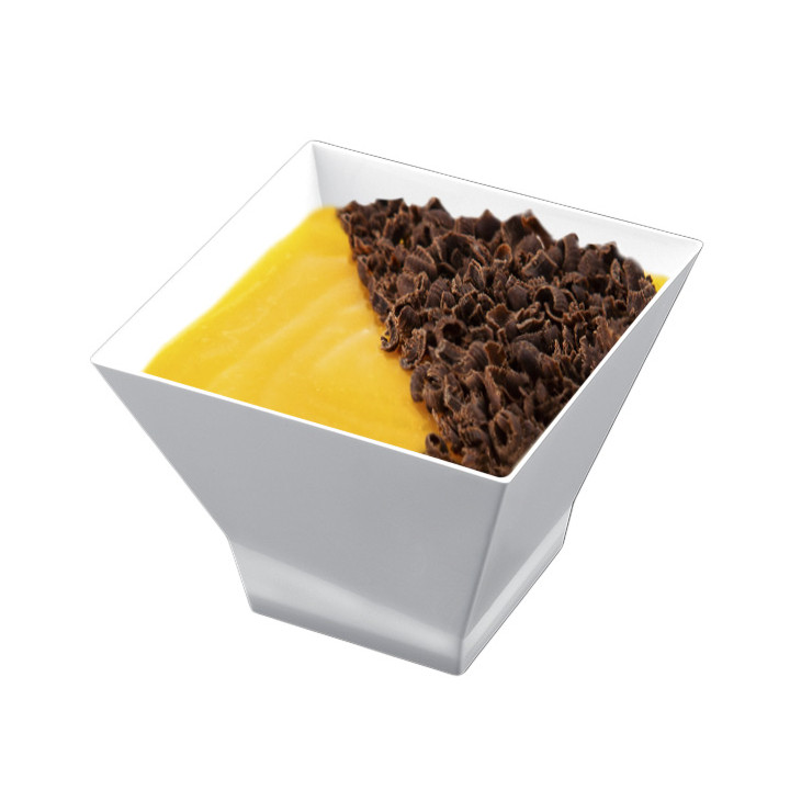 Tasting Plastic Bowl PS "Pagoda" Medium Size White 200 ml (12 Units) 