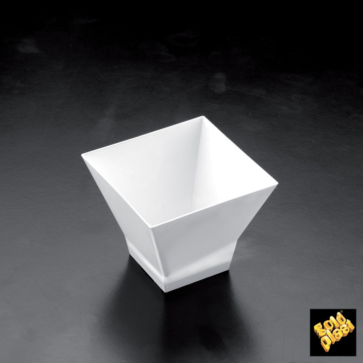 Plastic Tasting Cup PS "Pagoda" White 90 ml (25 Units) 