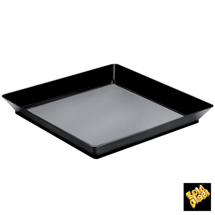Tasting Tray PS Medium size Black 13x13 cm (12 Units) 