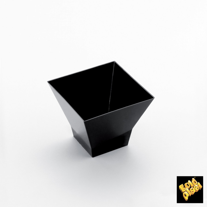 Plastic Tasting Cup PS "Pagoda" Black 120ml (500 Units)
