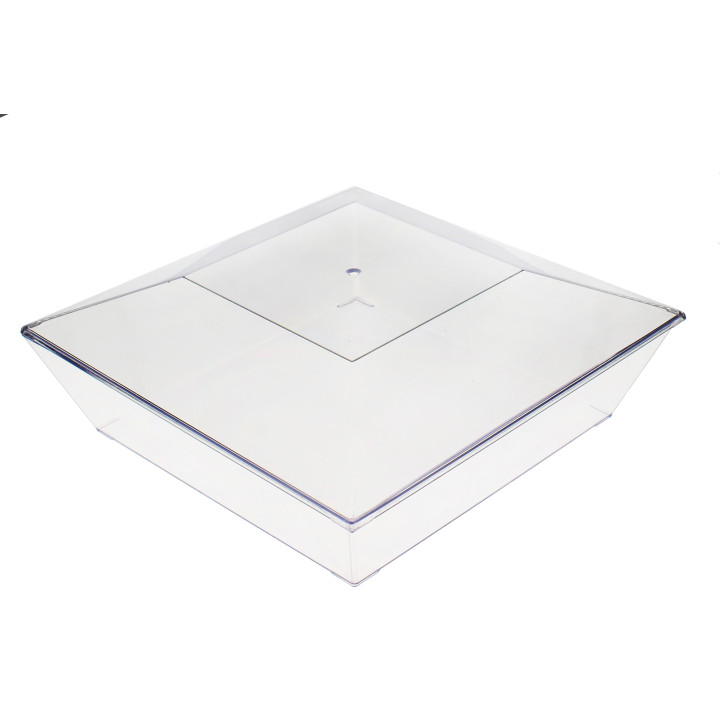 Plastic Tray Clear 25x25cm (30 Uds)