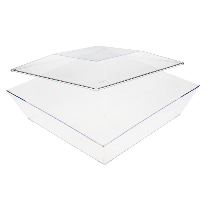 Plastic Tray Clear 25x25cm (1 Unit) 
