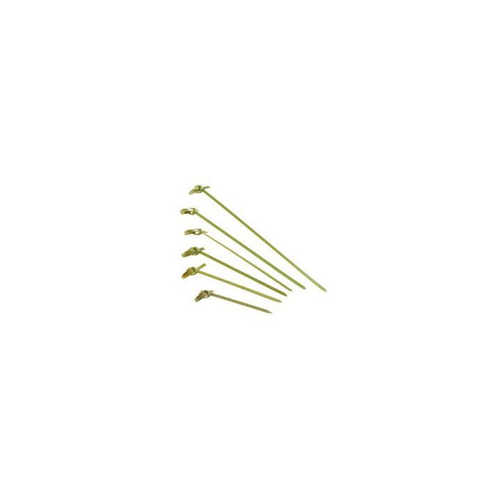 Bamboo Food Pick Bow Design Natural Green 18cm (5000 Units)