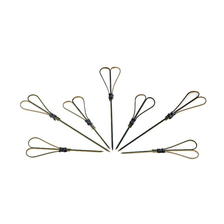 Bamboo Food Pick "Cuore" Design Black 9cm (200 Units)  