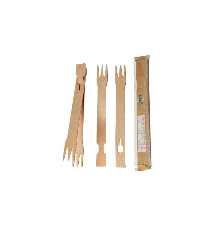 Wooden Fork Double 18cm (100 Units)  