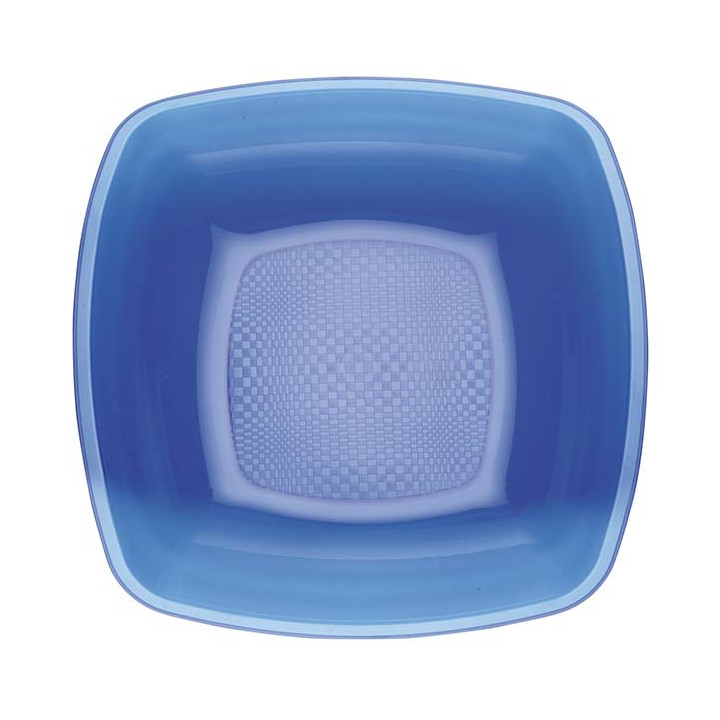 Plastic Plate Deep Blue Square shape PS 18 cm (300 Units)