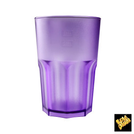 Plastic Glass SAN Reusable "Frost" Lilac 400 ml (5 Units) 