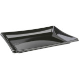 Plastic Platter Black 12x16cm (50 Units) 